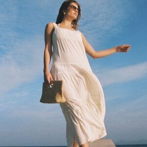 NWT J. Crew Airy gauze tiered maxi dress